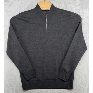 G/Fore Golf Sweater 1/4 Zip Charcoal Gray Wool Blend GFORE Men's Small S NWT
